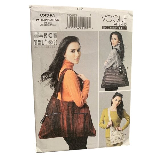 Vogue Patterns Marcy Tilton V8761 - Trendy Bag Designs - Uncut - Picture 1 of 2